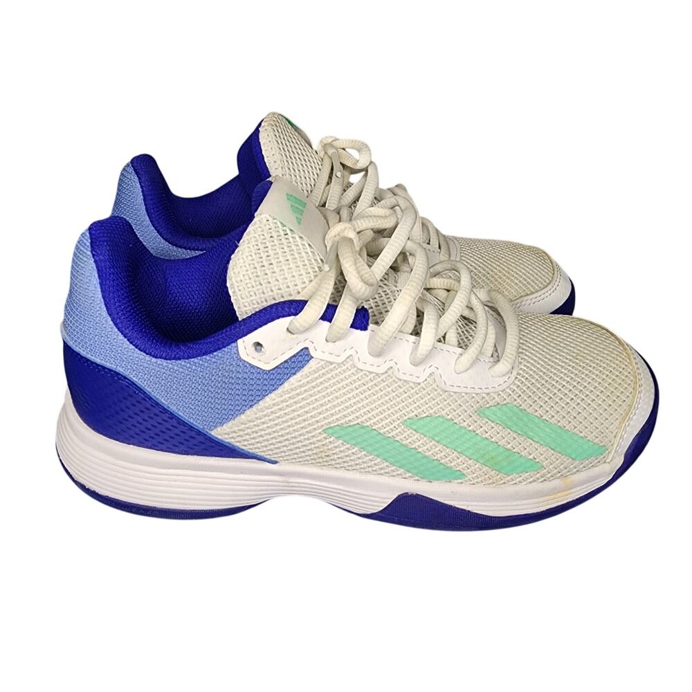 Adidas Boys Shoes, Adidas Courtflash K Breathable Mesh Tennis Sneakers, Sz 3